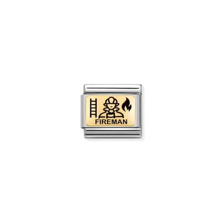 Composable Classic PLACAS (IC) en acero y oro 750 Bombero
