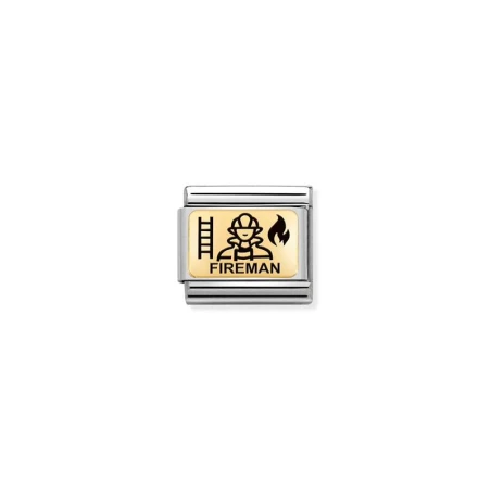 Composable Classic PLACAS (IC) en acero y oro 750 Bombero