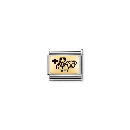 Composable Classic PLACAS (IC) en acero y oro 750 Veterinario