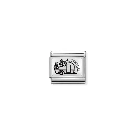Composable Classic PLACAS (IC) en acero y plata 925 Caravana FLORES