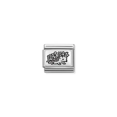 Composable Classic PLACAS (IC) en acero y plata 925 Erizo FLORES