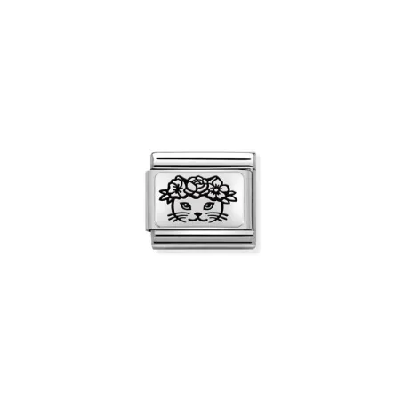 Composable Classic PLACAS (IC) en acero y plata 925 Gato FLORES