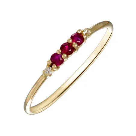 Anillo Itemporality Lux Mujer Oro Amarillo, Rubíes y Diamantes GRN-205-000