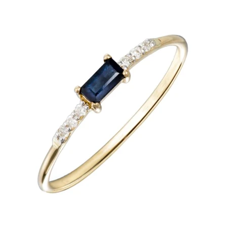 Anillo Itemporality Lux Mujer Oro Amarillo, Zafiro y Diamantes GRN-207-002