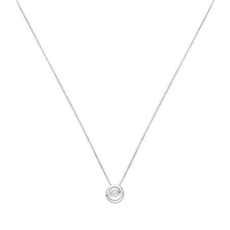 Collar ITEMPORALITY Oro Blanco 18 kts y diamante GNL-101-001-UU