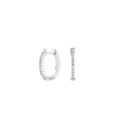 Pedientes Itemporality Mujer Aro Oro Blanco y Diamantes GEA-101-009-UU