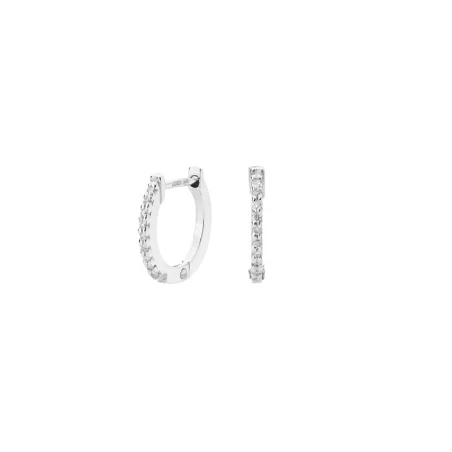 Pendientes Itemporality Mujer Aro Oro Blanco y Diamantes GEA-101-010-UU