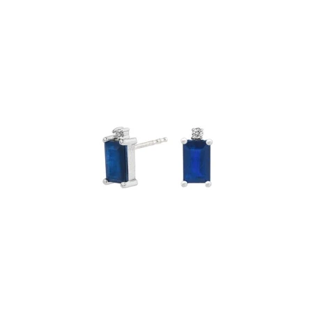 Pendientes Itemporality Sophie Mujer Oro Blanco, Zafiro y Diamante GEA-107-001-UU