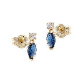 Pendientes Itemporality Lux Victoria Mujer Oro, Diamante y Zafiro GEA-207-000-UU