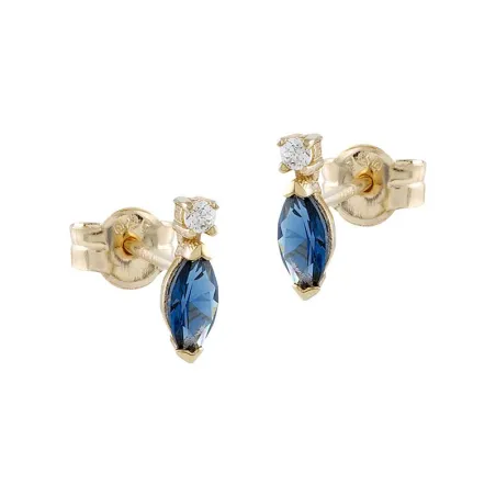 Pendientes Itemporality Lux Victoria Mujer Oro, Diamante y Zafiro GEA-207-000-UU