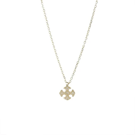 Gargantilla Itemporality Lux Mujer Cruz Oro Amarillo y Diamantes GNL-201-007-UU