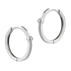 Pendientes Itemporality Mujer Aro Oro Blanco y Diamantes GEA-101-043-UU