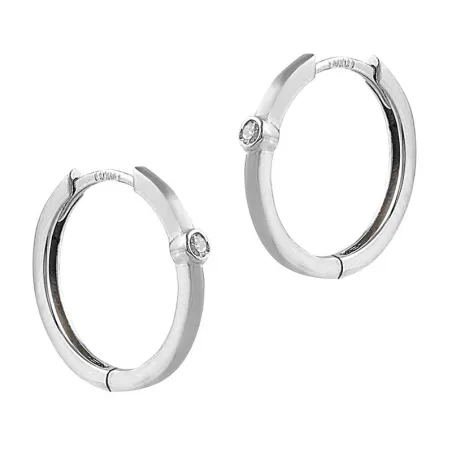 Pendientes Itemporality Mujer Aro Oro Blanco y Diamantes GEA-101-043-UU