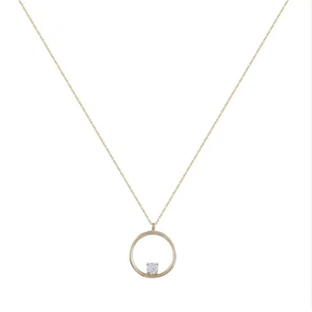 Gargantilla Itemporality Lux Mujer Círculo Oro Amarillo y Diamantes GNL-201-014-UU