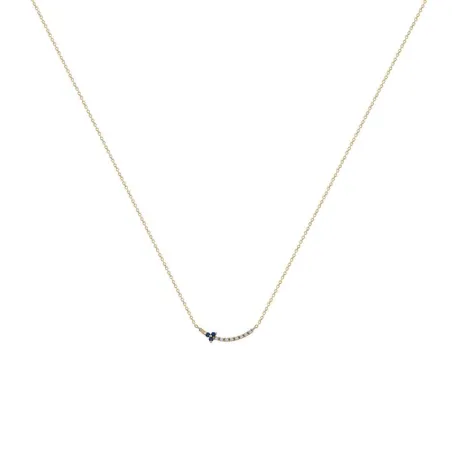 Gargantilla Itemporality Lux Mujer Arco Oro Amarillo, Diamantes y Zafiros GNL-207-002-UU