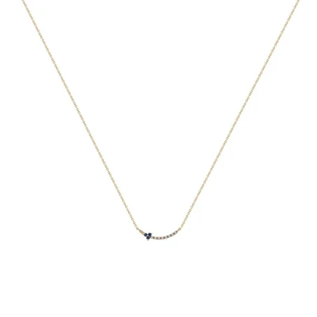 Gargantilla Itemporality Lux Mujer Arco Oro Amarillo, Diamantes y Zafiros GNL-207-002-UU