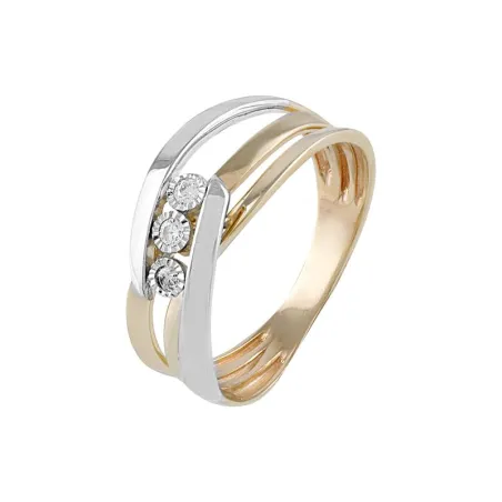 Anillo Itemporality Lux Mujer Oro Blanco y Amarillo 18Kt y Diamantes GRN-401-010