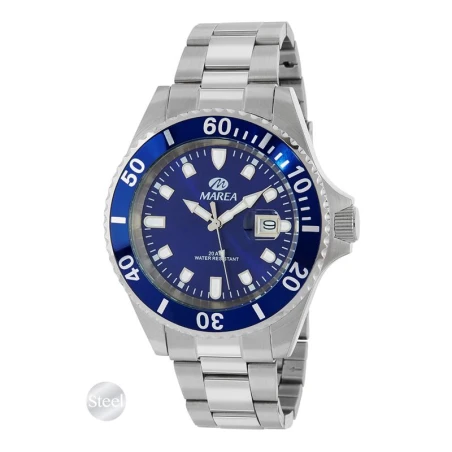 Reloj Marea Hombre Plateado y Azul Analógico B36094/17