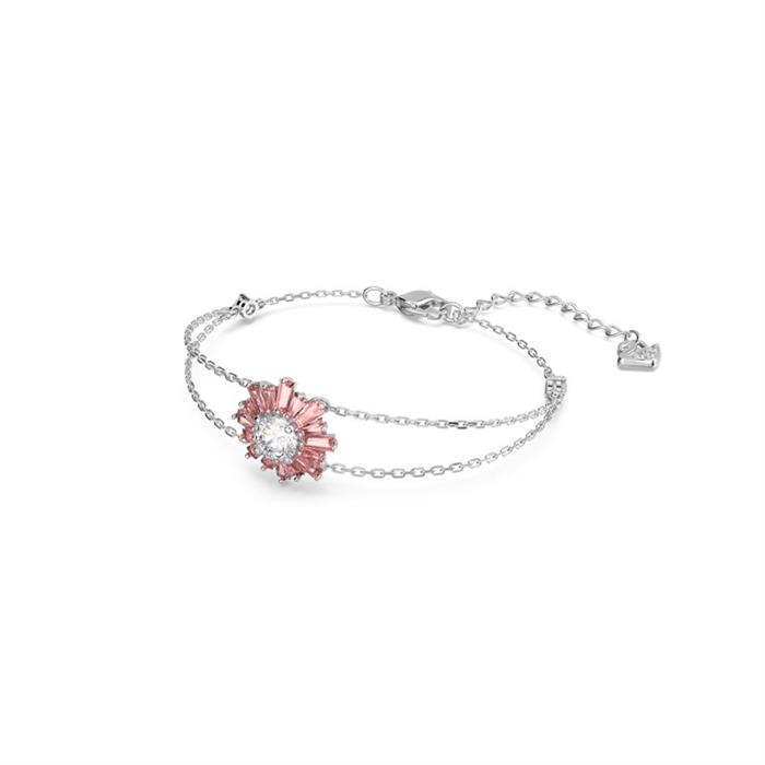 Pulsera Swarovski Sunshine Mujer Baño Rodio y Cristales Rosa y Blanco 5642968