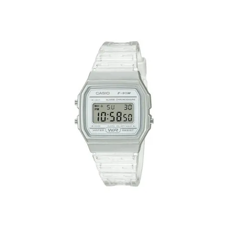 Reloj Casio Vintage Digital Unisex Transparente F-91WS-7EF
