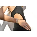 Pulsera Salvatore Riviere Mujer Plata Baño Rodio y Circonitas Blancas 211P0025