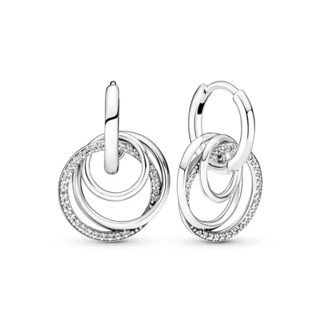Pendientes Pandora Aro Círculo Familiar Siempre 291156C01