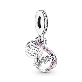 Charm Pandora Colgante Doble Mamá Infinito en Pavé 791468C01