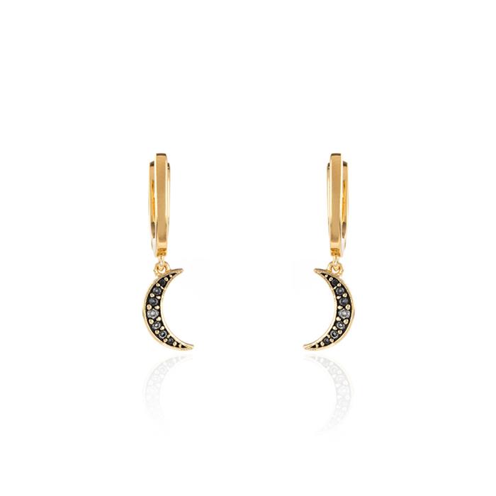 Pendientes Agatha París Sara Carbonero Nova Baño Oro y Circonitas Negras 02350858-137-TU