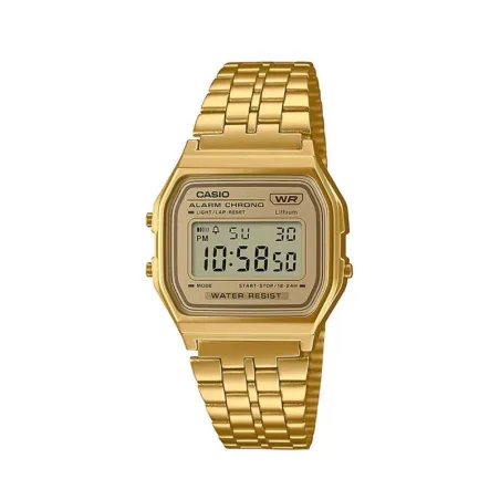 Reloj Casio Retro Collection Unisex Digital Dorado A158WETG-9AEF