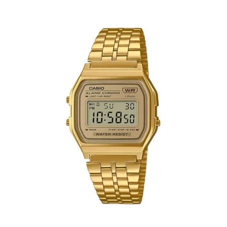 Reloj Casio Retro Collection Unisex Digital Dorado A158WETG-9AEF