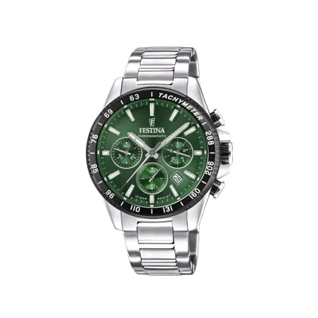 Reloj Festina Hombre Plateado y Verde Cronógrafo F20560/4