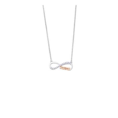 Gargantilla Lotus Silver Mother's Love Infinito Plata y Baño Rosado CirconitasLP3213-1/1