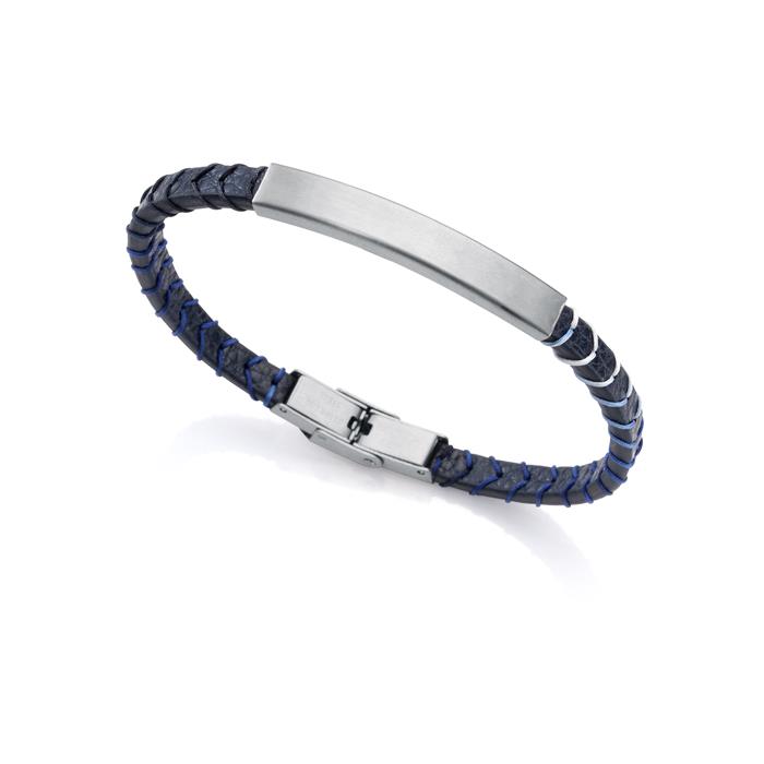 Pulsera Viceroy Fashion Air Hombre Piel Azul y Acero Inoxidable 1385P01013
