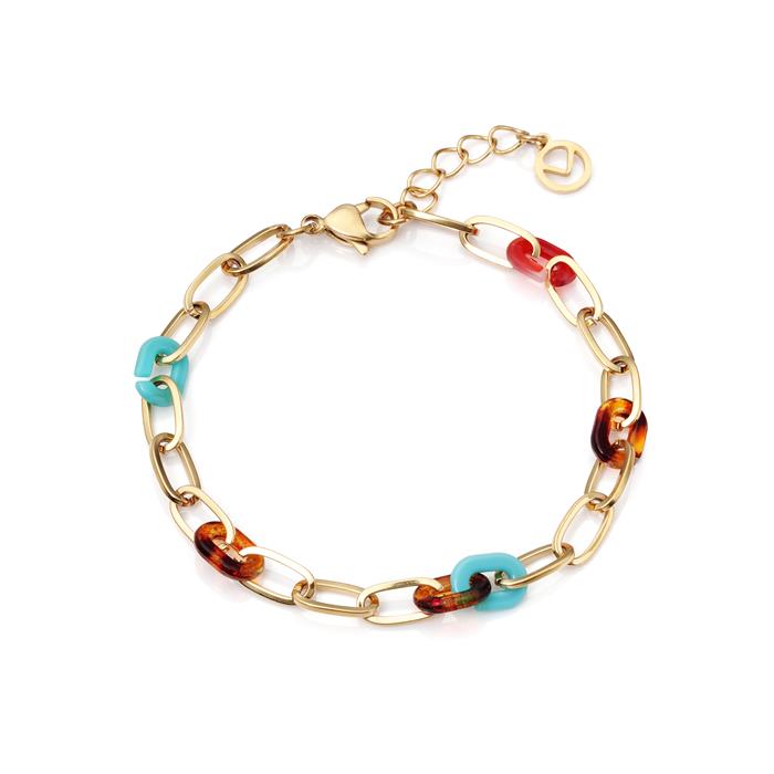 Pulsera Viceroy Fashion Chic Mujer Acero Baño Oro y Charms Multicolor 1399P01012