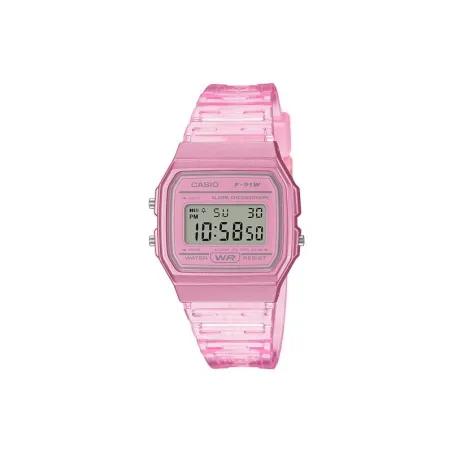 Reloj Casio Vintage Digital Mujer Rosa F-91WS-4EF
