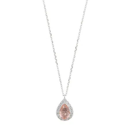 Gargantilla Salvatore Mujer Plata Baño Rodio, Circonitas Blancas y Cristal Morganita  112C0127