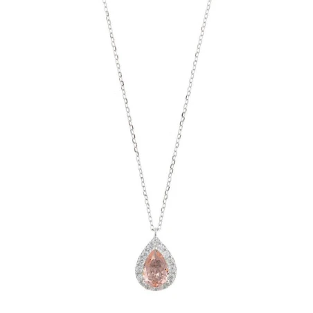 Gargantilla Salvatore Mujer Plata Baño Rodio, Circonitas Blancas y Cristal Morganita 112C0127
