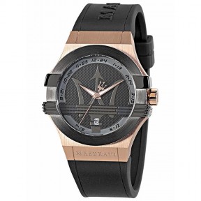 Reloj Maserati Potenza Hombre Negro y Rosado Analógico R8851108002 2