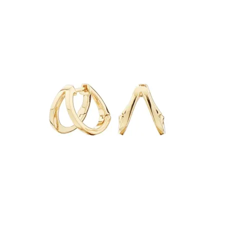 Pendientes Doble Criolla ITEMPORALITY Chapado Oro SEA-200-042-UU