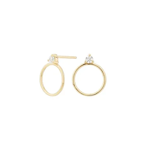 Pendientes Aro frontal ITEMPORALITY Chapado Oro SEA-201-043-UU