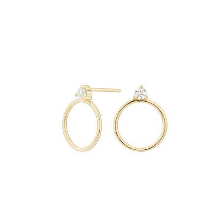 Pendientes Aro frontal ITEMPORALITY Chapado Oro SEA-201-043-UU