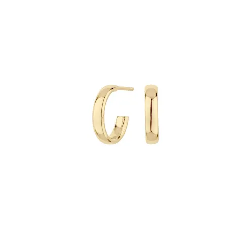Pendientes Itemporality Melbourne Oval Plata Baño Oro SEA-200-153-01