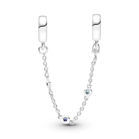 Cadena de Seguridad Pandora Tres Gemas Azules 791688C01-05