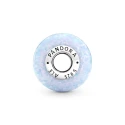 Sterling silver charm with light blue lab-created opal