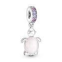 Charm Colgante Pandora Tortuga Marina Cristal de Murano Rosa 798939C02