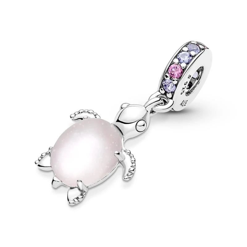 Charm Colgante Pandora Tortuga Marina Cristal de Murano Rosa 798939C02