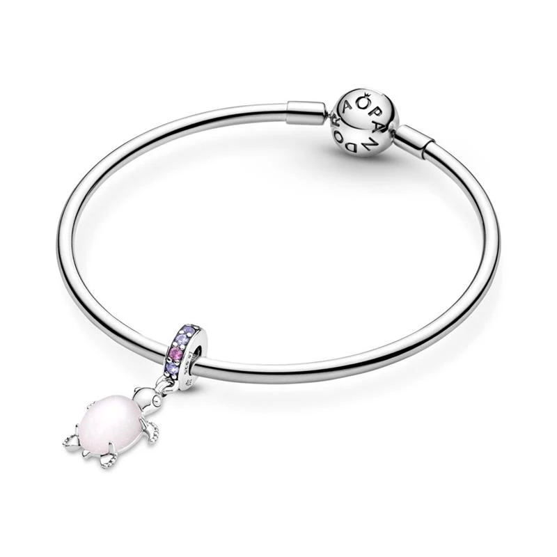 Charm Colgante Pandora Tortuga Marina Cristal de Murano Rosa 798939C02