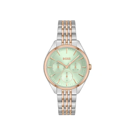 Reloj Boss Saya Mujer Platado, Rosado y Verde Menta Multifunción 1502641