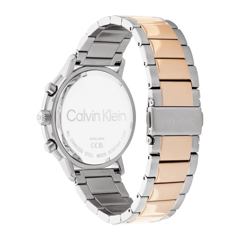 Reloj Calvin Klein Gauge Hombre Plateado, rosado y Gris Multifunción ...