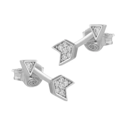Pendientes Itemporality Flecha Plata y Circonitas blancas SEA-101-247-UU